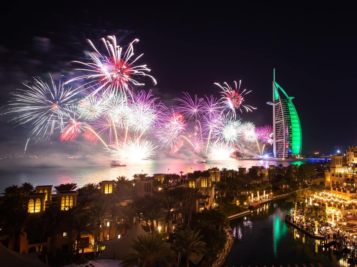 Exciting fireworks in Dubai