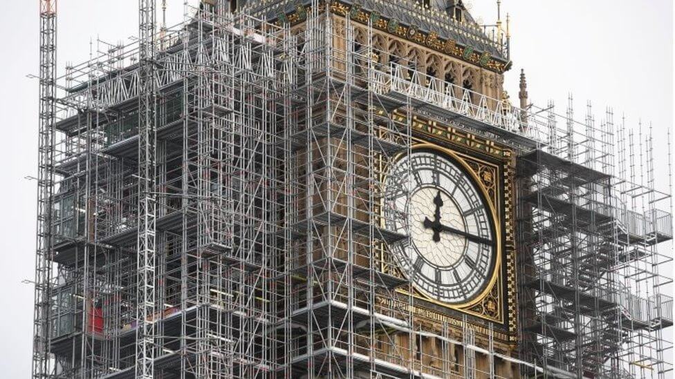 Repairs and renovations Clock Tower of London