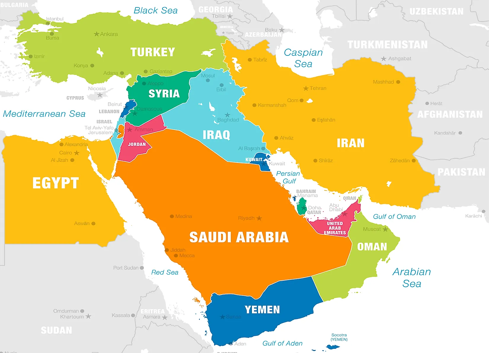 middle east countries