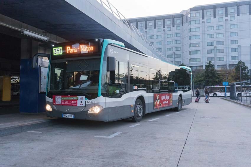 Bus lines at the airport