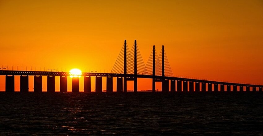 Copenhagen's Orsund Bridge, a Scandinavian symbol